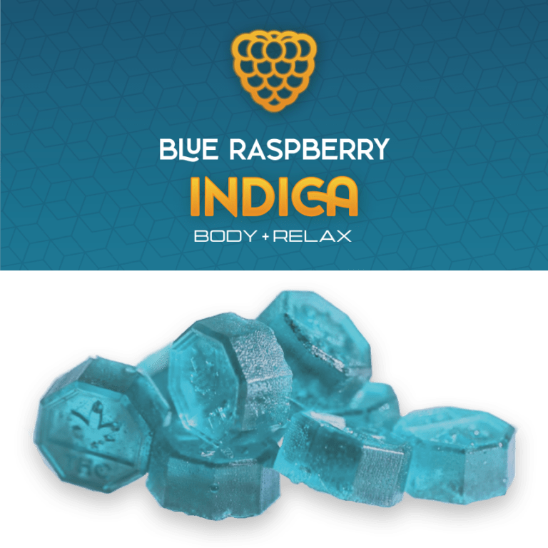 Kudose Live Indica Blue Raspberry THC Gummies